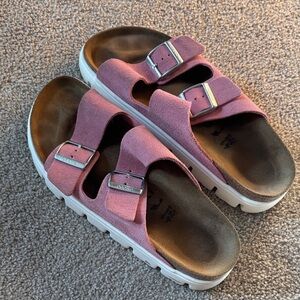 Papillio Pink Suede Sandals - sz 10